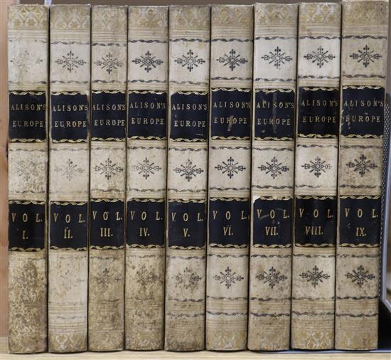 Archibald, Alison - History of Europe, 1841, Bawtrys European Library, 9 vols